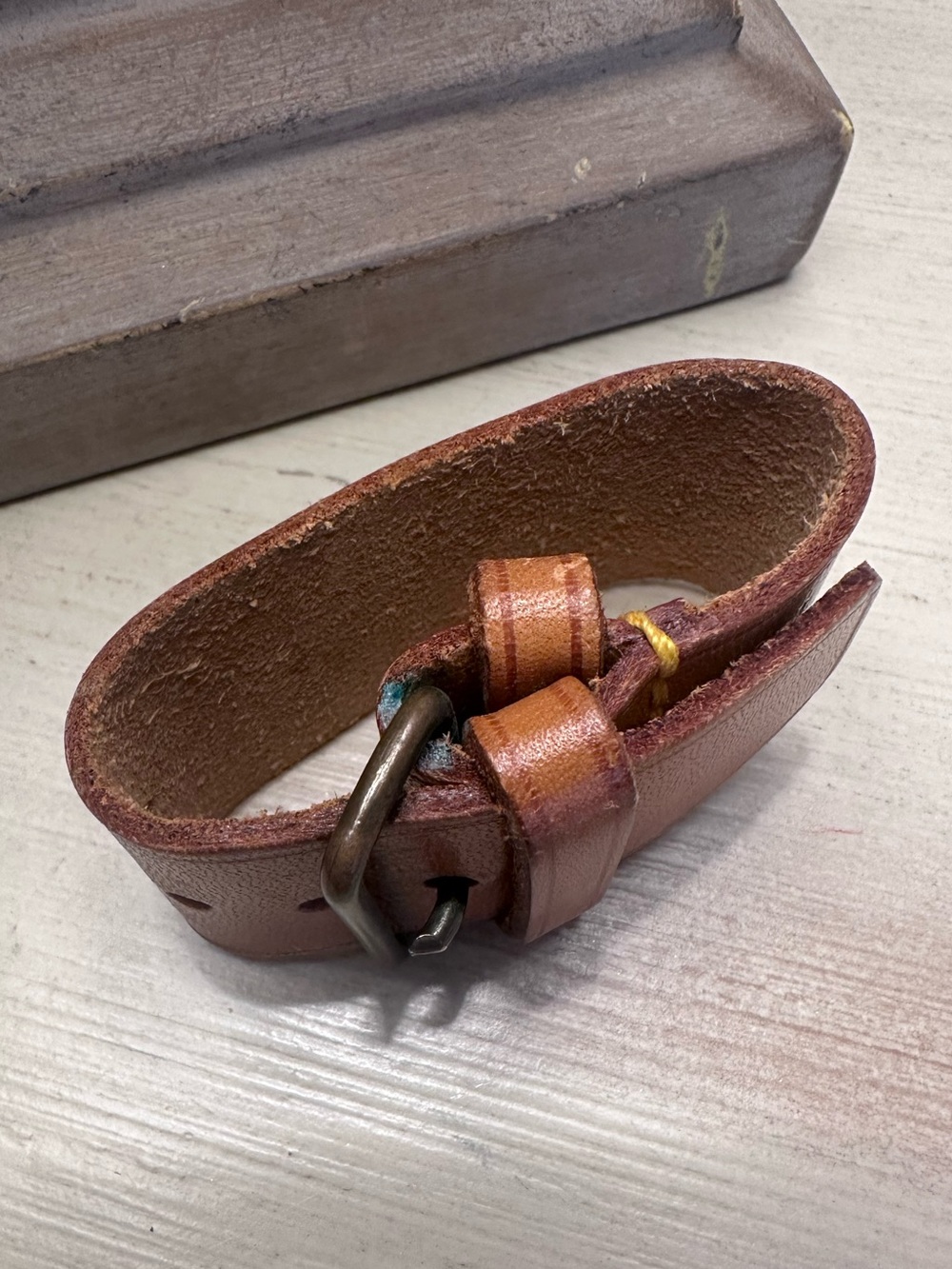 Louis Vuitton Poignet Vachetta Leather Luggage Tag Strap - Picture 6 of 9